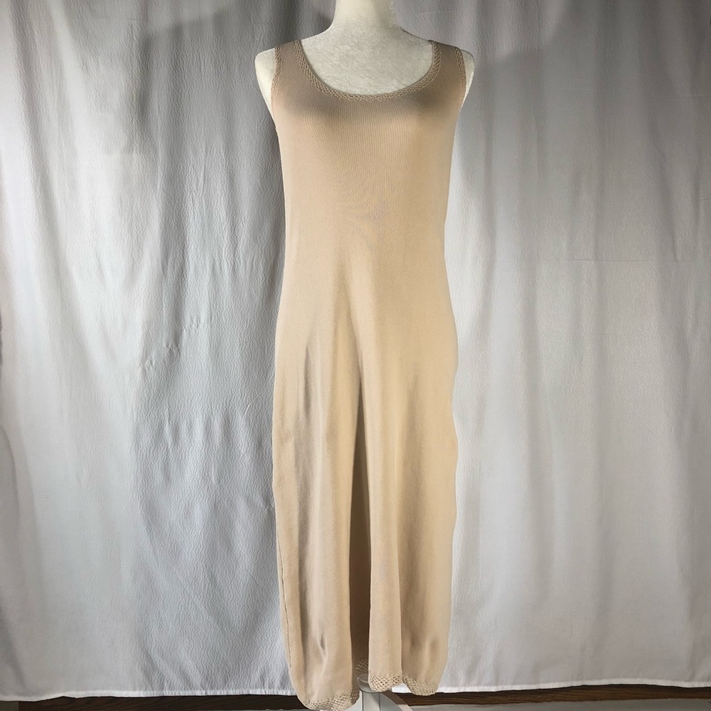 Eddie Bauer Beige Knit Midi Dress